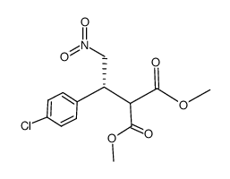 (R)(-)-2-[1-(4-chlorophenyl)-2-nitroethyl]malonic acid dimethyl ester Structure