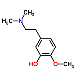 Phenol, 5-[2-(dimethylamino)ethyl]-2-methoxy- (9CI)结构式