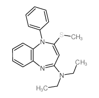 N,N-Diethyl-2-(methylthio)-1-phenyl-1H-1,5-benzodiazepin-4-amine structure