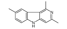 1,3,8-三甲基-5H-吡啶并[4,3-b]吲哚结构式