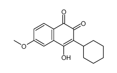 3-cyclohexyl-4-hydroxy-6-methoxynaphthalene-1,2-dione Structure