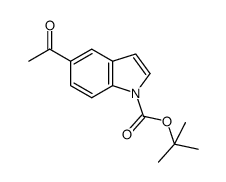 5-acetylindole-1-carboxylic acid tert-butyl ester Structure