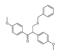 3-benzylsulfanyl-1,2-bis-(4-methoxy-phenyl)-propan-1-one Structure