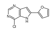 4-chloro-6-(furan-2-yl)-5H-pyrrolo[3,2-d]pyrimidine结构式