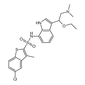 [966] 5-chloro-N-(3-(2-(dimethylamino)-1-ethoxyethyl)-1H-indol-7-yl)-3-methylbenzo[b]thiophene-2-sulfonamide Structure
