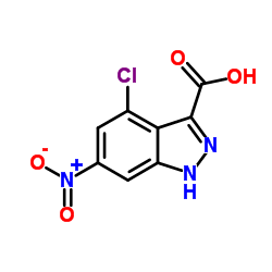 4-CHLORO-6-NITRO-3-(1H)INDAZOLE CARBOXYLIC ACID Structure