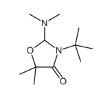 3-tert-butyl-2-(dimethylamino)-5,5-dimethyl-1,3-oxazolidin-4-one Structure