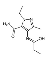 2-ethyl-5-methyl-4-(propanoylamino)pyrazole-3-carboxamide结构式