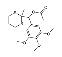 (2-methyl-1,3-dithian-2-yl)(3,4,5-trimethoxyphenyl)methyl acetate Structure