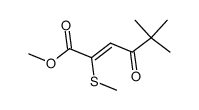 (Z)-5,5-Dimethyl-2-methylthio-4-oxo-2-hexensaeure-methylester结构式