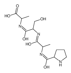 (2S)-2-[[(2S)-3-hydroxy-2-[[(2S)-2-[[(2S)-pyrrolidine-2-carbonyl]amino]propanoyl]amino]propanoyl]amino]propanoic acid Structure