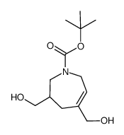 3,5-bis-hydroxymethyl-2,3,4,7-tetrahydro-azepine-1-carboxylic acid tert-butyl ester Structure