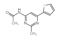 N-(2-methyl-6-thiophen-2-yl-pyrimidin-4-yl)acetamide结构式