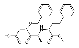 O-benzyl-N-[N-[(1S)-1-ethoxycarbonyl-3-phenylpropyl]-L-alanyl]-α-[hydroxylamino]-acetic acid Structure