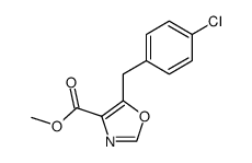 methyl 5-(4-chlorobenzyl)oxazole-4-carboxylate结构式