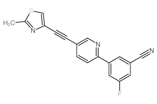 3-FLUORO-5-(5-((2-METHYLTHIAZOL-4-YL)ETHYNYL)PYRIDIN-2-YL)BENZONITRILE picture