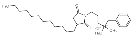 [benzyldimethyl[3-[3-(dodecyl)-2,5-dioxopyrrolidine-1-yl]propyl]ammonium] chloride Structure