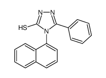 4-naphthalen-1-yl-3-phenyl-1H-1,2,4-triazole-5-thione结构式