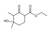 4-hydroxy-3,4-dimethyl-2-oxo-cyclohexanecarboxylic acid ethyl ester Structure