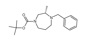 tert-butyl (S)-4-benzyl-3-methyl-1,4-diazepane-1-carboxylate结构式