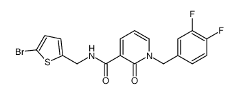 N-((5-BROMOTHIOPHEN-2-YL)METHYL)-1-(3,4-DIFLUOROBENZYL)-2-OXO-1,2-DIHYDROPYRIDINE-3-CARBOXAMIDE Structure