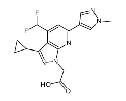 [3-Cyclopropyl-4-(difluoromethyl)-6-(1-methyl-1H-pyrazol-4-yl)-1H-pyrazolo[3,4-b]pyridin-1-yl]acetic acid图片