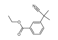 3-(1-cyano-1-methyl-ethyl)benzoic acid ethyl ester结构式