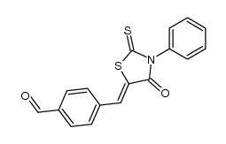 4-(4-oxo-3-phenyl-2-thioxo-thiazolidin-5-ylidenemethyl)-benzaldehyde Structure