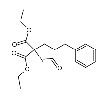 formylamino-(3-phenyl-propyl)-malonic acid diethyl ester Structure