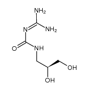 N-[(2S)-2,3-dihydroxypropyl]carbamoylguanidine结构式