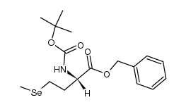 L-benzyl N-t-butoxycarbonylselenomethioninate结构式