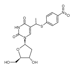 2'-deoxy-5-[1-(4-nitrophenylthio)ethyl]uridine Structure