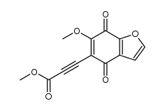 6-methoxy-5-[2-(methoxycarbonyl)-1-ethynyl]-4,7-benzofuranquinone Structure