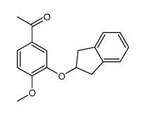 1-[3-(2,3-dihydro-1H-inden-2-yloxy)-4-methoxyphenyl]ethanone Structure