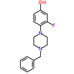 4-(4-Benzyl-1-piperazinyl)-3-fluorophenol结构式