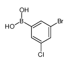 (3-Bromo-5-chlorophenyl)boronic acid structure