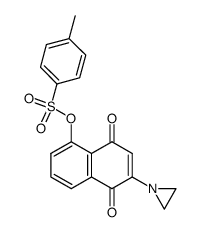 2-aziridinyl-5-[(p-tolylsulfonyl)oxy]-1,4-naphthoquinone结构式