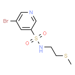 5-bromo-N-(2-(Methylthio)ethyl)pyridine-3-sulfonamide Structure