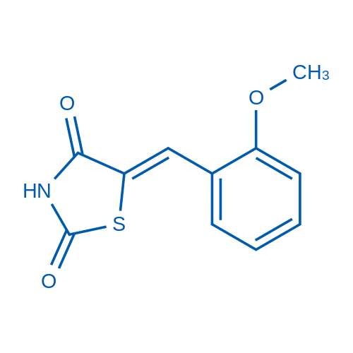 (Z)-5-(2-甲氧基亚苄基)噻唑烷-2,4-二酮图片