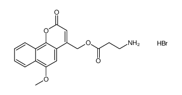 L-β-alanine (6-methoxy-2-oxo-2H-benzo[h]benzopyran-4-yl)methyl ester hydrobromide Structure