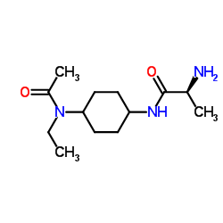 N-{4-[Acetyl(ethyl)amino]cyclohexyl}-L-alaninamide Structure