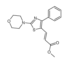 (2E)-3-(2-Morpholino-4-phenyl-5-thiazolyl)acrylsaeure-methylester结构式