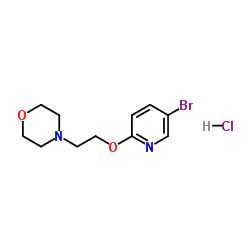 4-{2-[(5-Bromo-2-pyridinyl)oxy]ethyl}morpholine hydrochloride (1:1)结构式