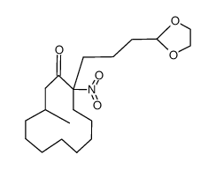 2-(3-(1,3-Dioxolan-2-yl)propyl)-11-methyl-2-nitrocyclododecanon结构式