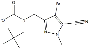 tert-butyl((4-bromo-5-cyano-1-methyl-1H-pyrazol-3-yl)methyl)(methyl)carbamate结构式