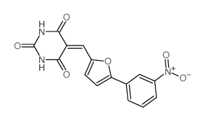 5-((5-(3-nitrophenyl)furan-2-yl)methylene)pyrimidine-2,4,6(1H,3H,5H)-trione Structure