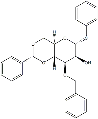 (2R,4aR,6R,7S,8R,8aR)-8-(Benzyloxy)-2-phenyl-6-(phenylthio)hexahydropyrano[3,2-d][1,3]dioxin-7-ol Structure