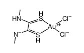 gold(III) dimethyldithiooxamide-H dichloride Structure