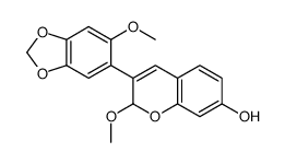 2-methoxy-3-(6-methoxy-1,3-benzodioxol-5-yl)-2H-chromen-7-ol Structure