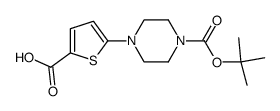 5-[4-[(2-methylpropan-2-yl)oxycarbonyl]piperazin-1-yl]thiophene-2-carboxylic acid结构式